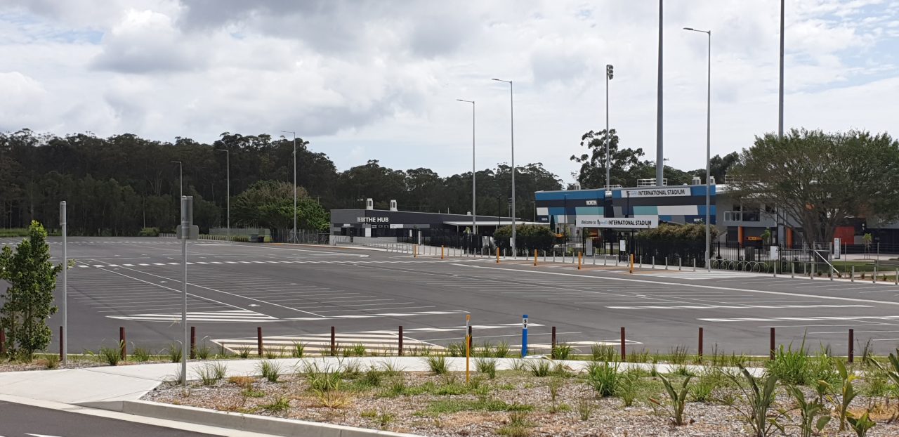 Coffs Harbour Stadium Drive Carpark Upgrade Fishers Asphalt